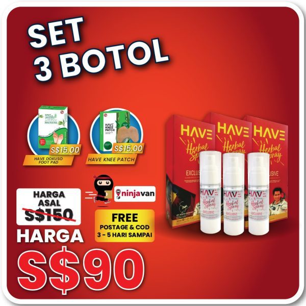 SET 3 BOTOL - FREE POSTAGE