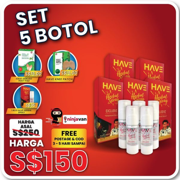 SET 5 BOTOL + FREE 1 BOTOL- FREE POSTAGE