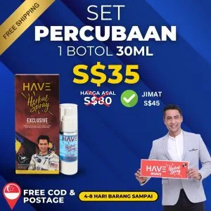 SET PERCUBAAN - 1 BOTOL 30ML - PERCUMA PENGHANTARAN